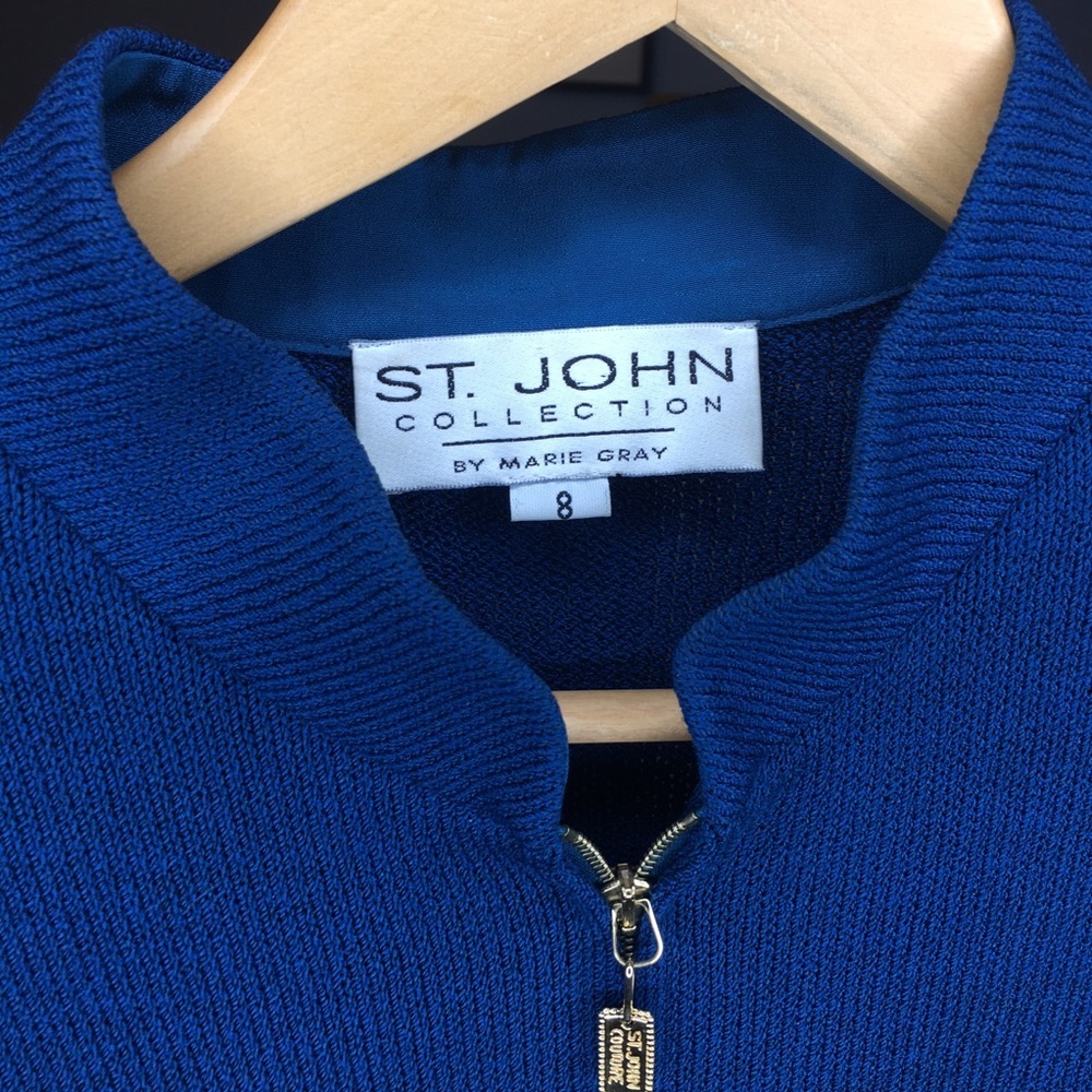 St. John Dresses Santana Knit blue Size: 8 - Picture 8 of 8